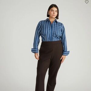 Universal Standard Henning US Madison Shirt
Ensign Blue/White Stripe Sz L 22-24